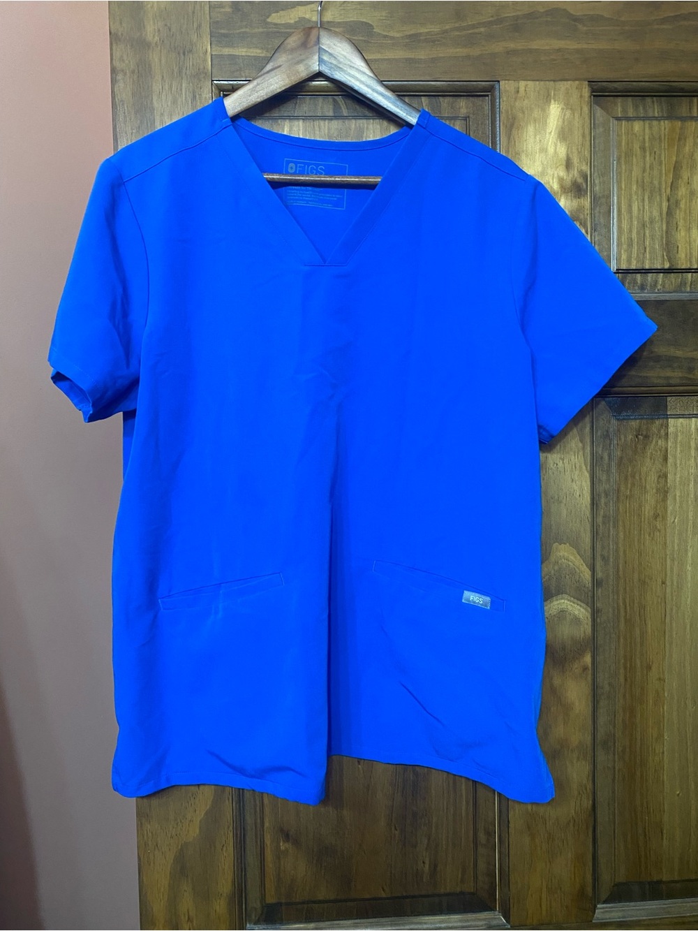 FIGS  womens V-Neck Scrub Top - Royal Blue